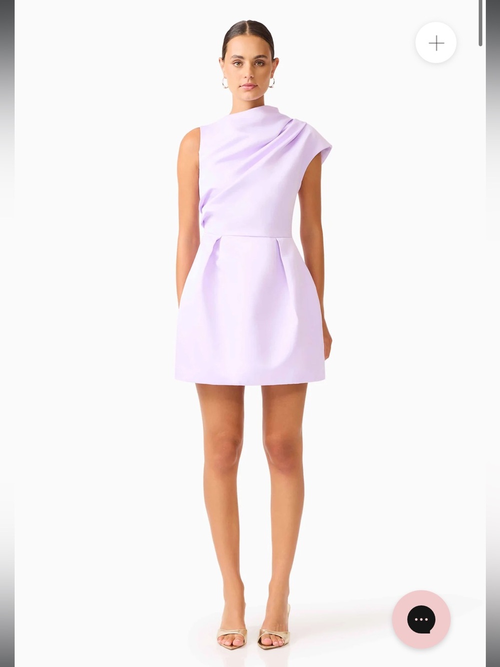 elliatt marissa purple satin asymmetrical tulip mini dress size medium NEW
